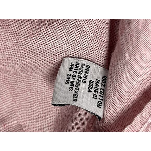 PD & C Shirt Adult Medium Red Button Up Stretch Casual Comfort Mens - Picture 5 of 6